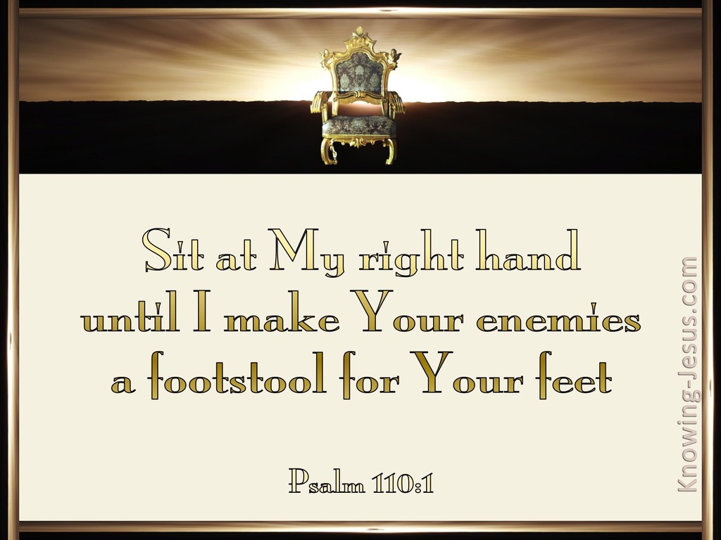 Psalm 110:1 Sit At My Right Hand (gold)